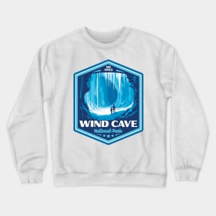 Wind Cave National Park Vintage WPA Style Outdoor Badge Crewneck Sweatshirt